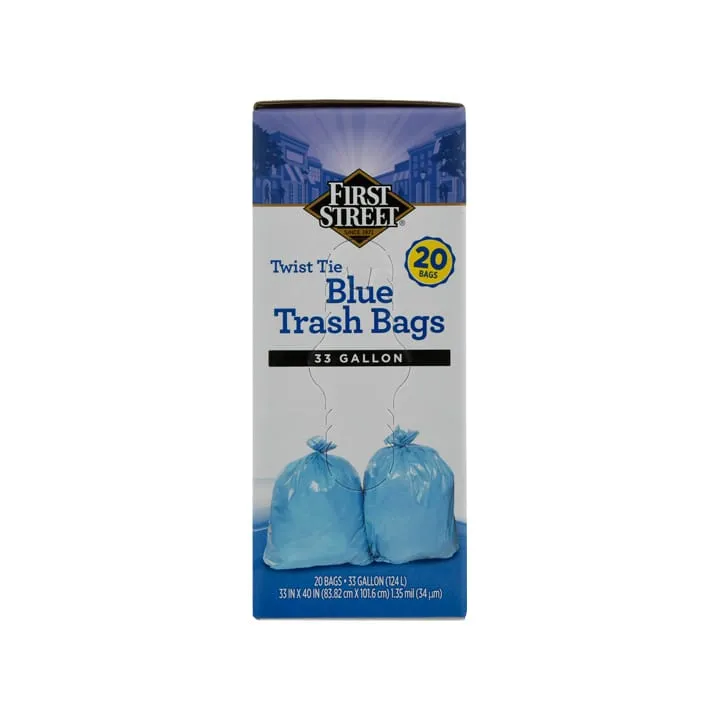 Bolsas azul para basura 33 galones First Street