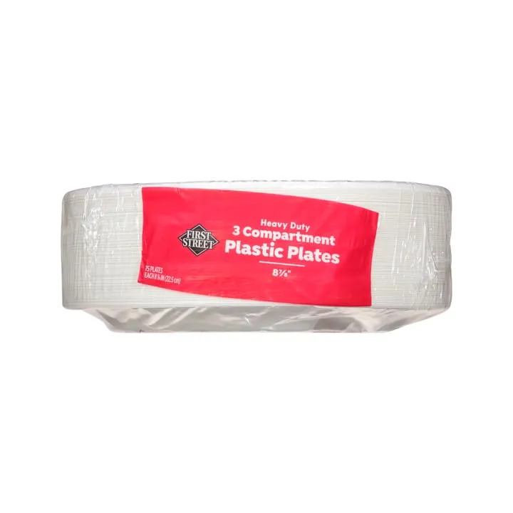 Platos de plástico con división 8 7/8″ First Street