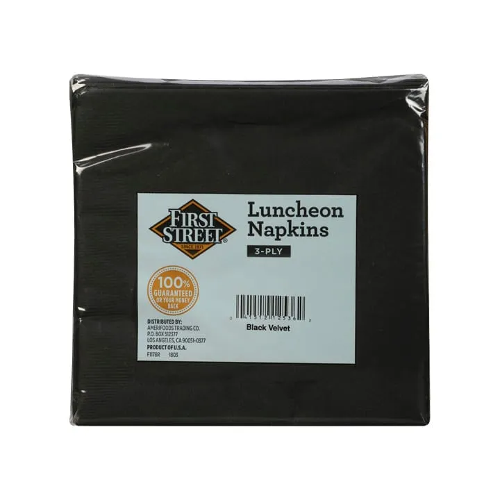 Servilletas negras 13×13 First Street