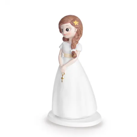 FIGURA COMUNION NIÑA CON ROSARIO