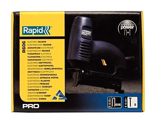 Grapadora Eléctrica Rapid Pro R606 Ajustable para Madera y Manualidades - Imagen 3