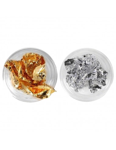 PAN DE ORO Y PLATA EN PACK PARA DECORACIÓN DE UÑAS MOLLY LAC
