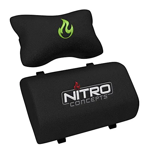 Silla Gaming Nitro Concepts S300 – 135 kg – Reclinable – Ajustable – Negro/Verde - Imagen 6