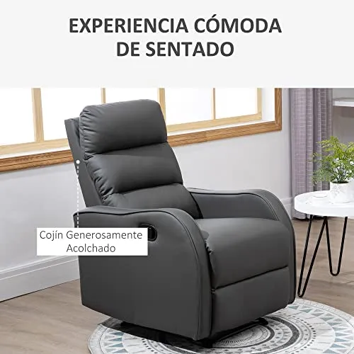 Sillón Relax HOMCOM Reclinable Manual con Reposapiés Retráctil - Imagen 5