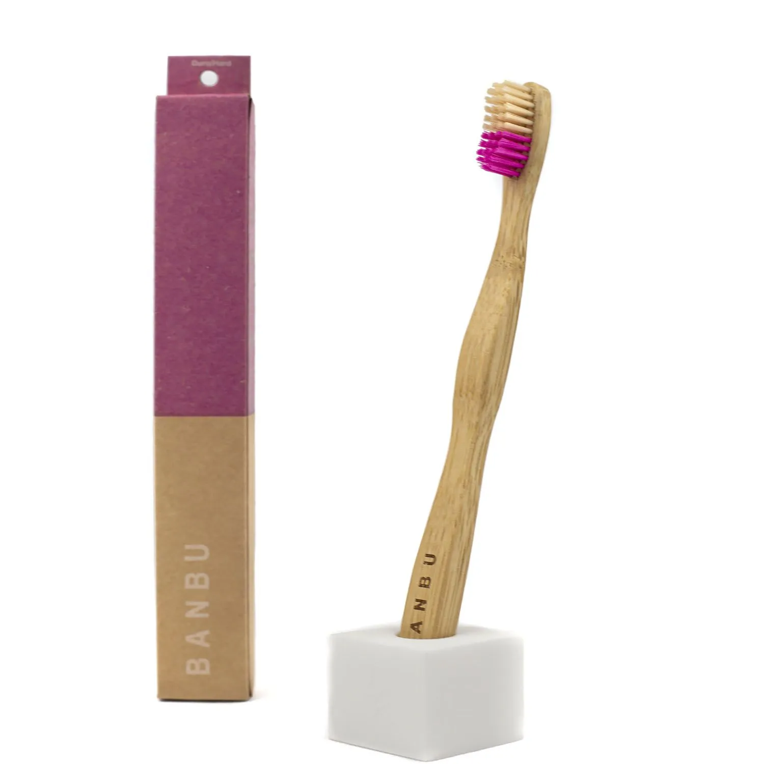 Cepillo de dientes de bambú adulto – Rosa