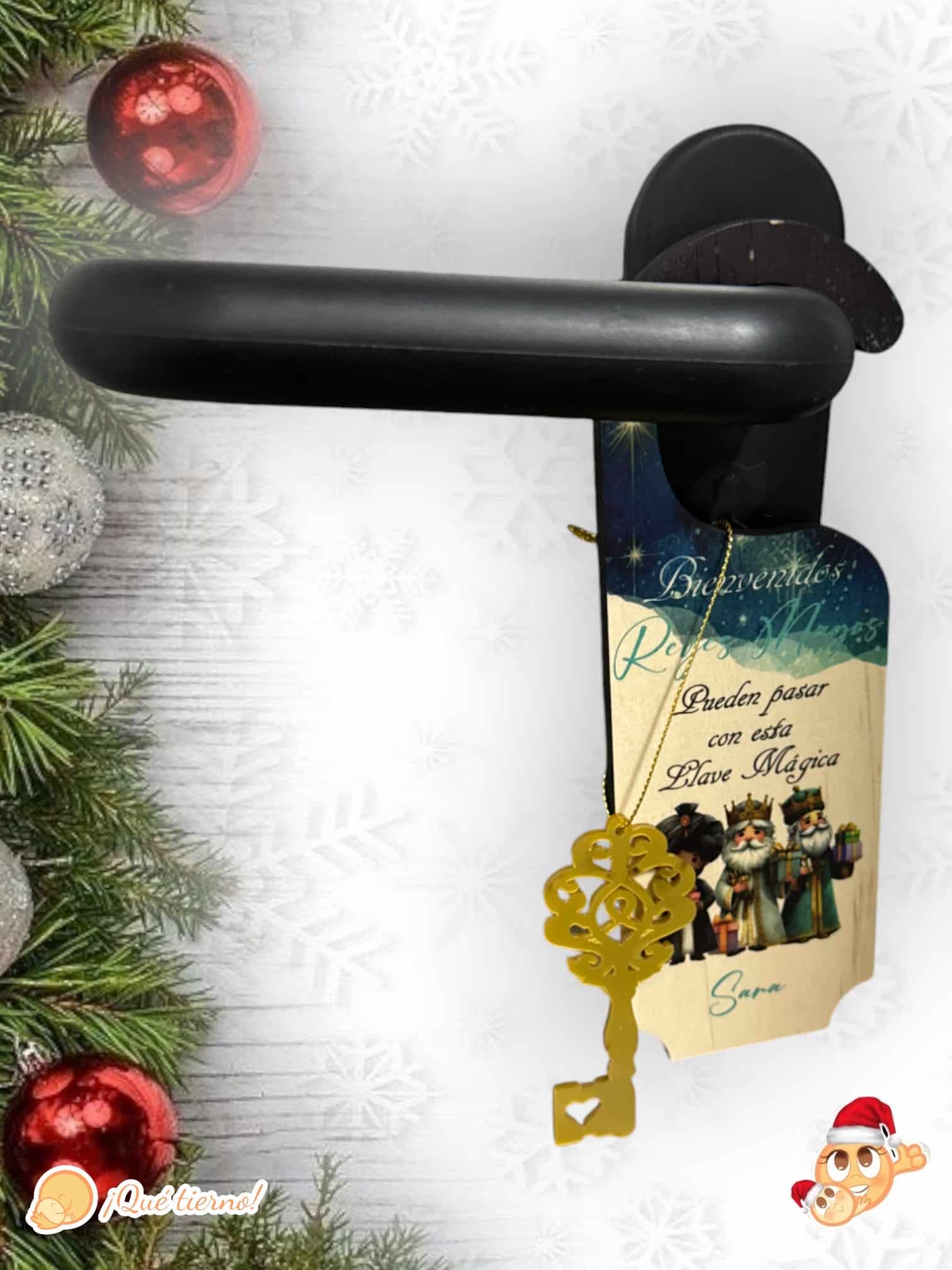 Llave mágica de Papá Noel y Los Reyes Magos a todo color