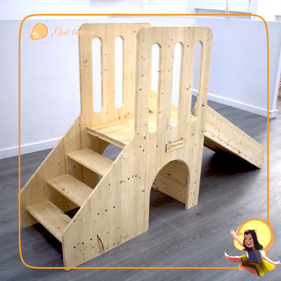 Tobogán con puente y escalera – Inspiración Pikler - Imagen 6