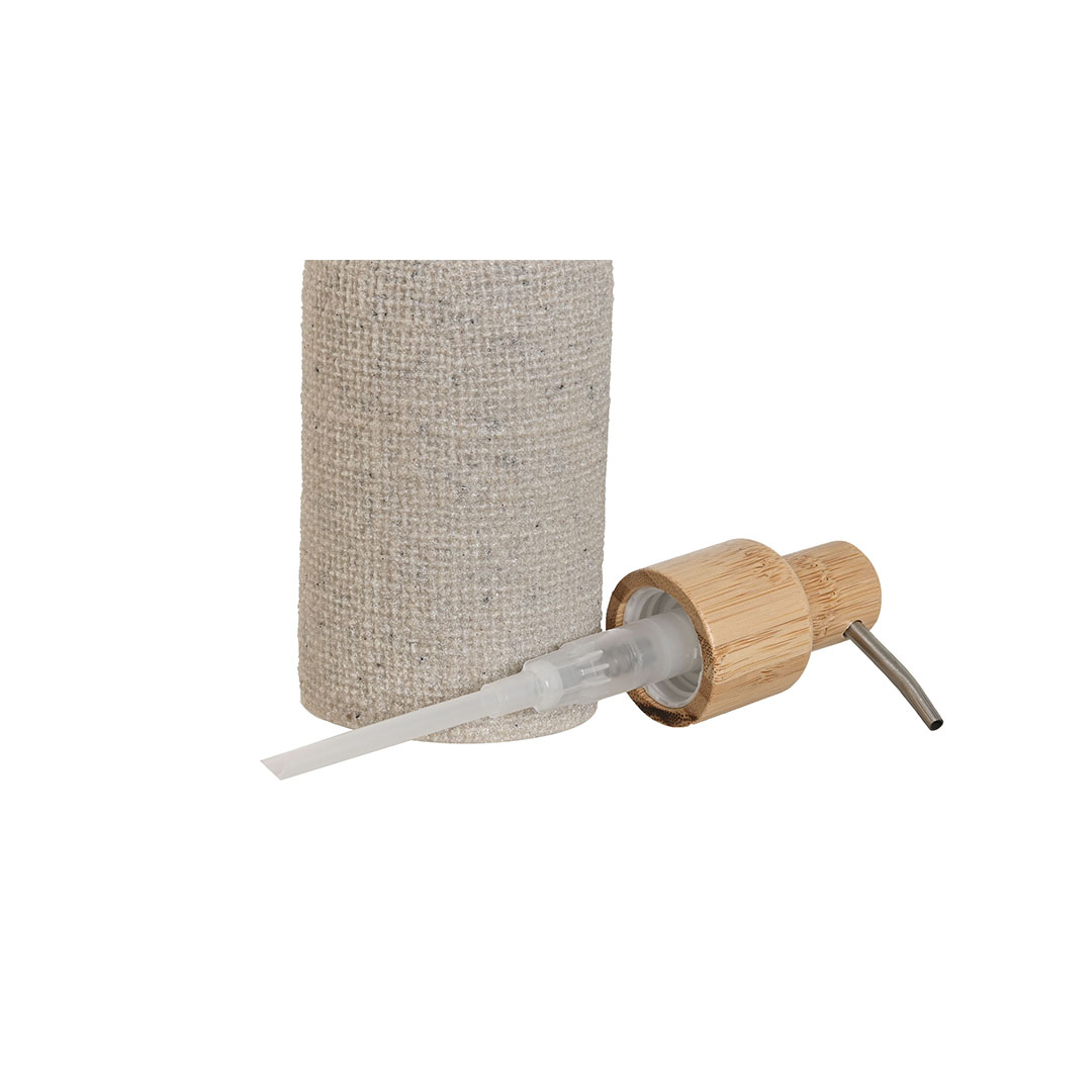LOTE ESCOBILLERO + DOSIFICADOR + VASO RESINA BEIGE LISBOA - Imagen 3