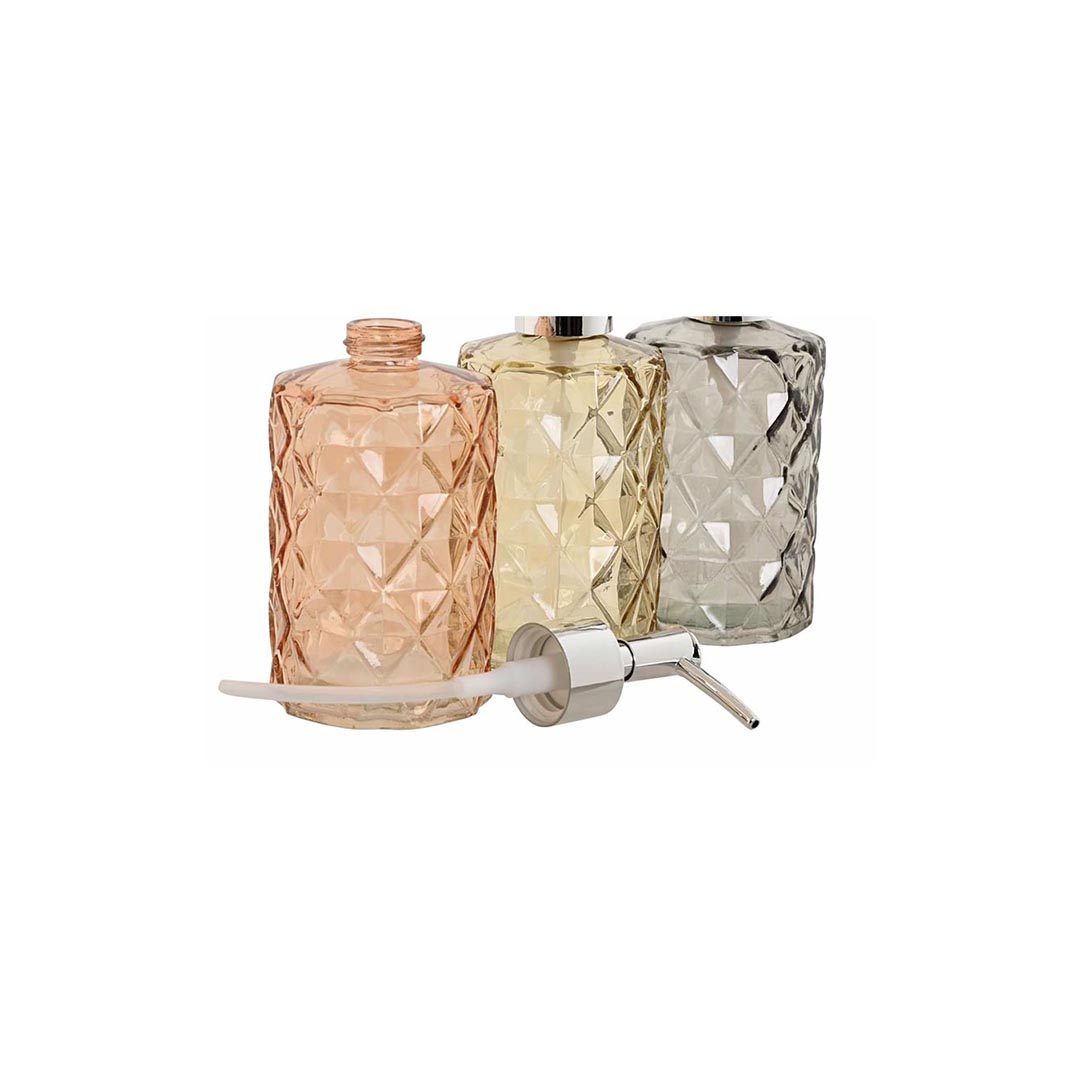 LOTE 3UDS DOSIFICADOR/DISPENSADOR JABÓN CRISTAL COLORES MONACO