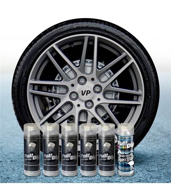 PACK 5 SPRAYS FULL DIP ALUMINIO METALIZADO BRILLO
