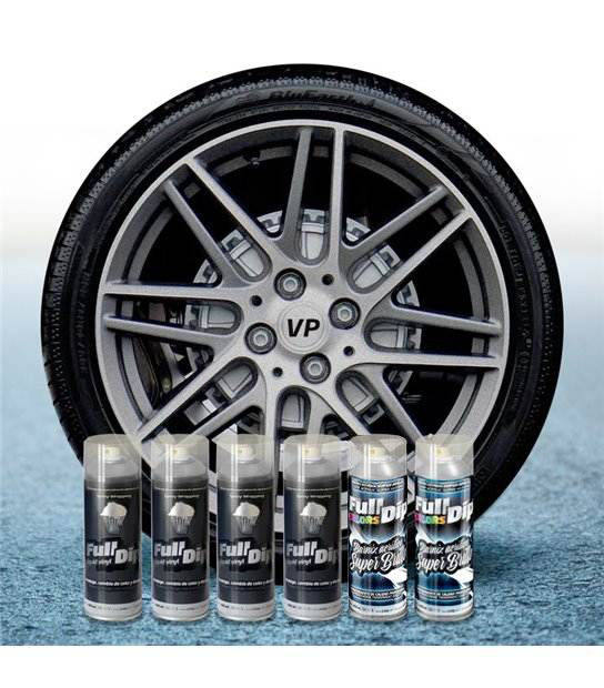 PACK 4 SPRAYS FULL DIP ALUMINIO METALIZADO EXTRA BRILLO